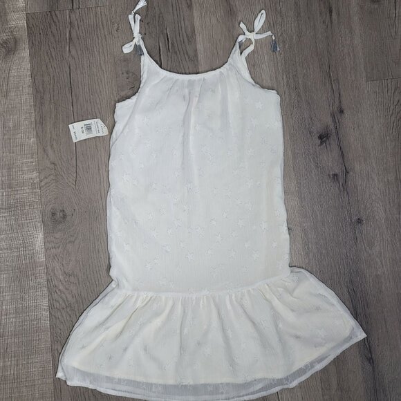 Andy & Evan NWT White Star Gathered Flowy Girls forth of july USA Dress sz 9/10 - Picture 3 of 7